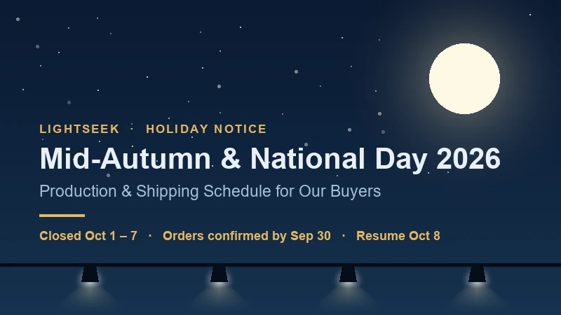 China's 2026 Mid-Autumn & National Day Holiday: Production & Shipping Schedule for Our Buyers