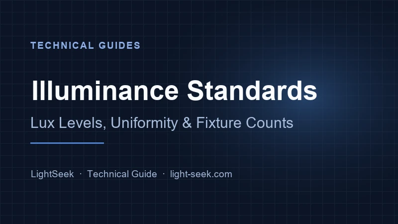 Illuminance Standards for Commercial Spaces: Lux Levels, Uniformity & UGR by Space Type