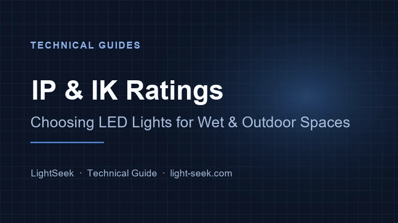 IP & IK Ratings for LED Lighting: Choosing Fixtures for Wet, Outdoor & High-Traffic Spaces