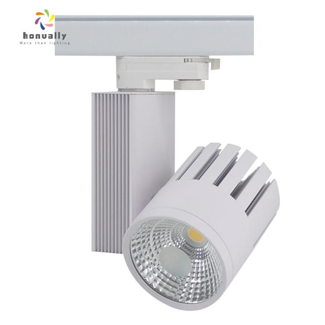 Modern 3-Circuit DALI Track System Industrial Grade 6-Wire Black Aluminum Rail LED Track Light for Mall & Museum Lighting